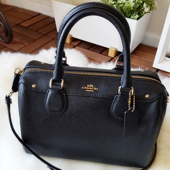 coach mini bennett satchel in crossgrain leather
